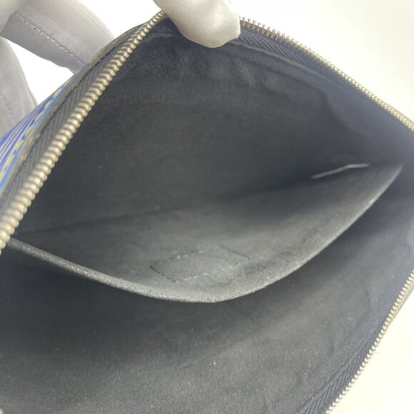 Authentic LOUIS VUITTON Denim Epi Pouch For Neverfull MM Blue Leather #36635523 - Picture 12 of 12